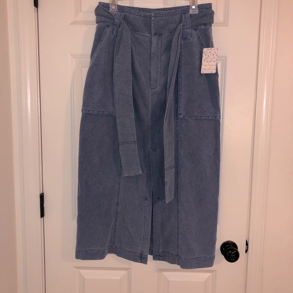 Free People midi skirt with belt